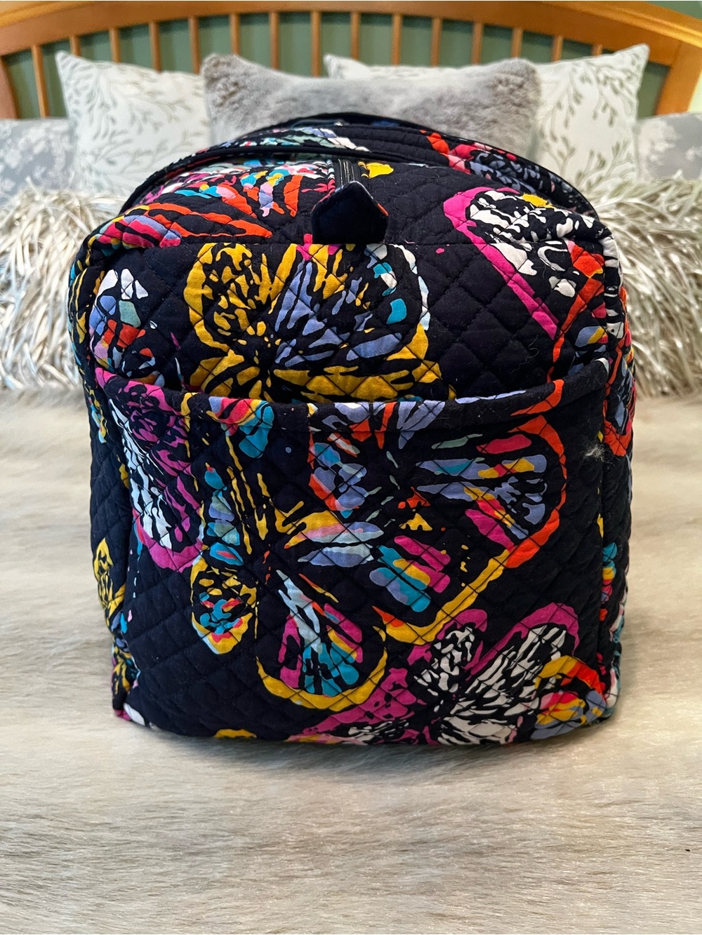 VERA BRADLEY Butterfly Flutter 2018 Iconic Ultimate Travel Duffle Bag Tech Light - Picture 6 of 15